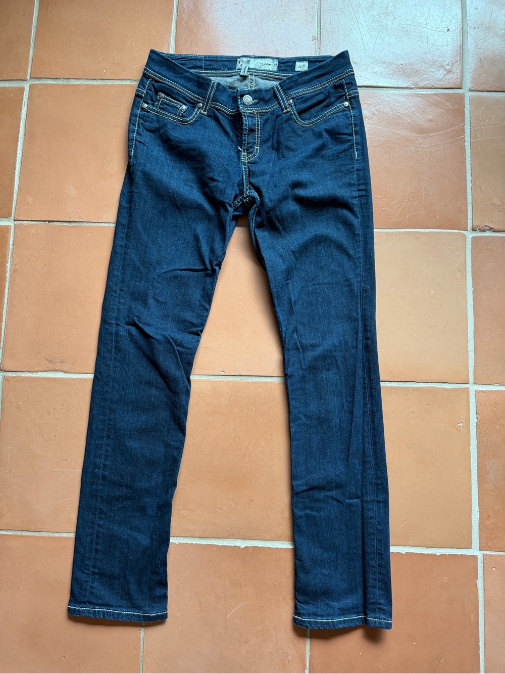Y2K BKE Payton Low Rise Skinny Jeans Rhinestone 30R Buckle